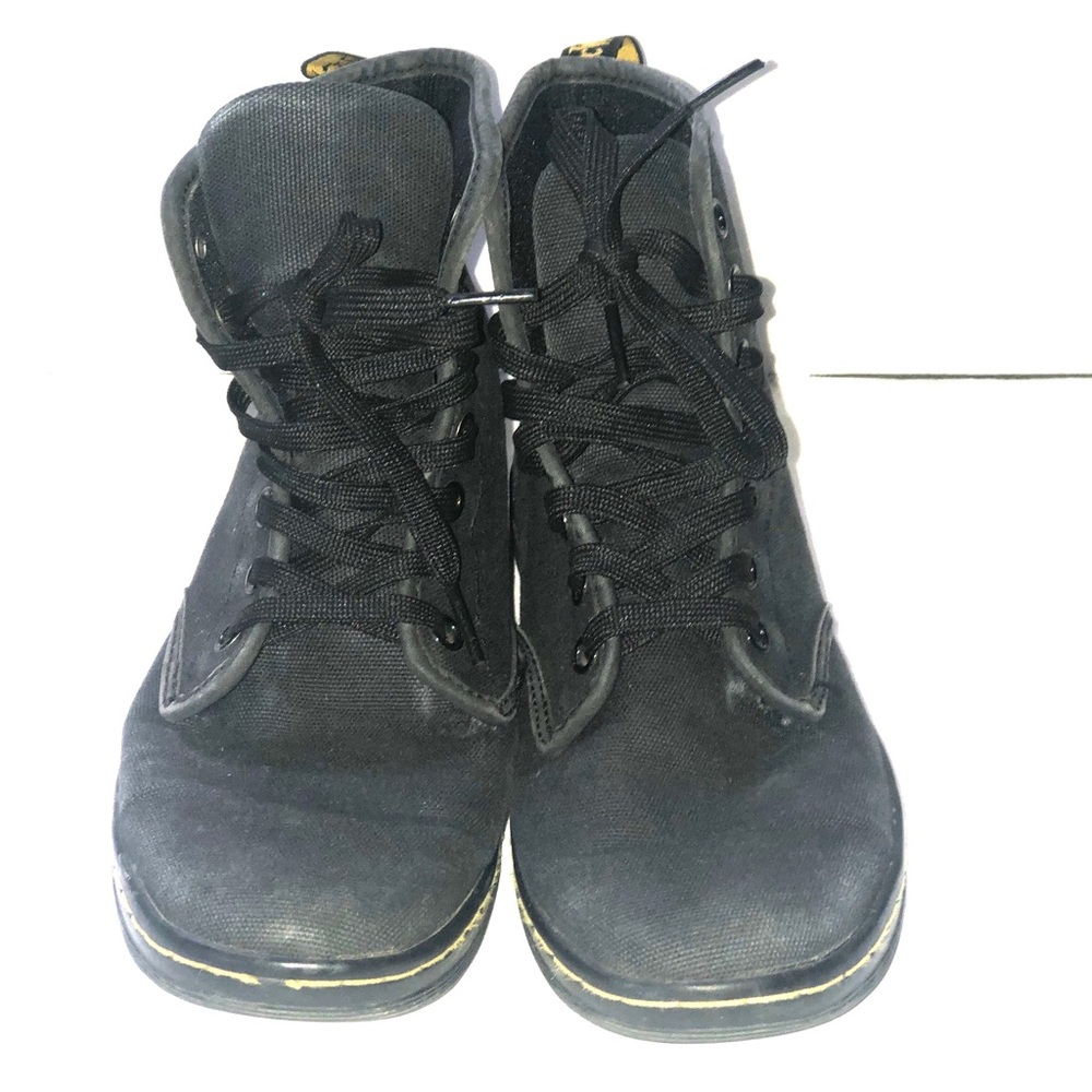 Dr martens charcoal canvas boots